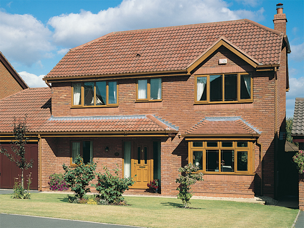 casement windows two storey home
