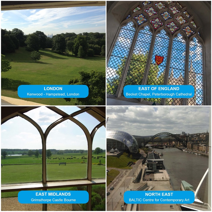 myglazing window with a view national finalists including peterborough cathedral, baltic centre for contemporary arts, grimsthorpe castle bourne WWAV regional finalists 1-1