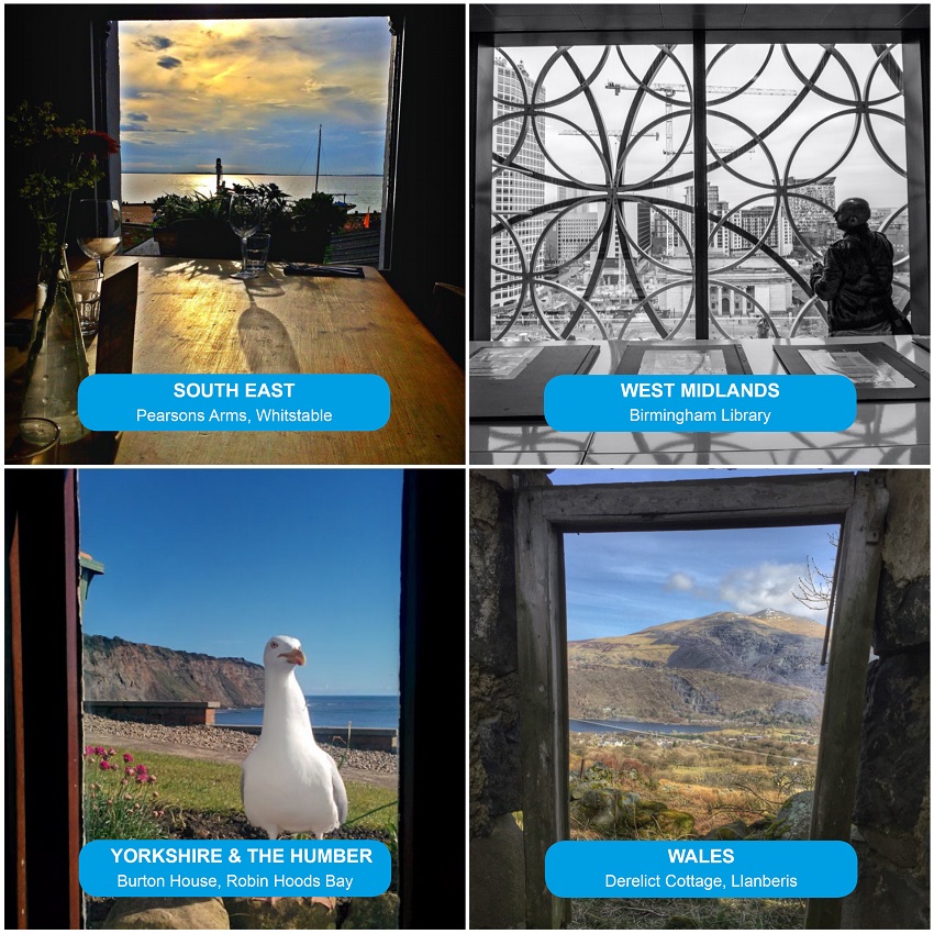 myglazing window with a view national finalists with the pearsons arms, birmingham library, burton house and Llanberis derelict cottage WWAV regional finalists 3