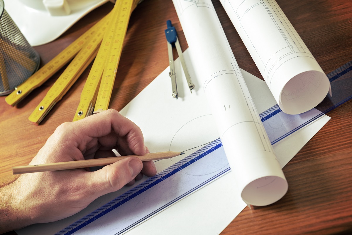 measurement tools and house plans